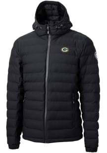 Cutter and Buck Green Bay Packers Mens Black Mission Ridge Repreve Filled Jacket
