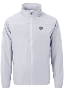 Cutter and Buck New Orleans Saints Mens Grey Charter Eco Light Weight Jacket