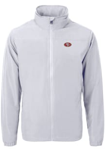 Cutter and Buck San Francisco 49ers Mens Grey Charter Eco Light Weight Jacket