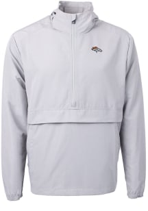 Cutter and Buck Denver Broncos Mens Grey Charter Eco Pullover Jackets