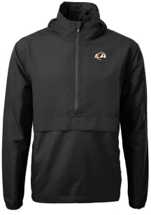 Cutter and Buck Los Angeles Rams Mens Black Charter Eco Pullover Jackets