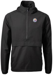 Cutter and Buck Pittsburgh Steelers Mens Black Charter Eco Pullover Jackets