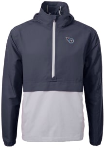Cutter and Buck Tennessee Titans Mens Navy Blue Charter Eco Pullover Jackets