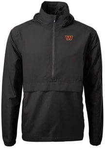 Cutter and Buck Washington Commanders Mens Black Charter Eco Pullover Jackets