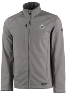 Cutter and Buck Miami Dolphins Mens Grey Evoke Light Weight Jacket