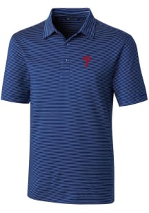 Cutter and Buck Philadelphia Phillies Mens Blue Forge Pencil Stripe Short Sleeve Polo