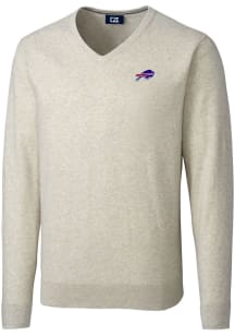 Cutter and Buck Buffalo Bills Mens Oatmeal Lakemont Long Sleeve Sweater