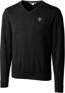 Cutter and Buck New Orleans Saints Mens Black Lakemont Long Sleeve Sweater