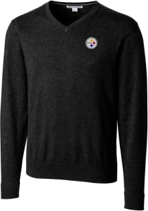 Cutter and Buck Pittsburgh Steelers Mens Black Lakemont Long Sleeve Sweater