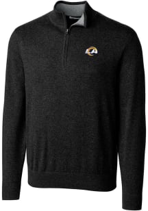 Cutter and Buck Los Angeles Rams Mens Black Lakemont Long Sleeve 1/4 Zip Pullover