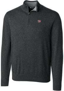 Cutter and Buck New York Giants Mens Charcoal Lakemont Long Sleeve 1/4 Zip Pullover