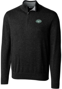 Cutter and Buck New York Jets Mens Black Lakemont Long Sleeve 1/4 Zip Pullover