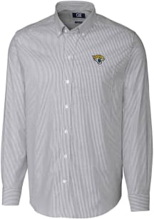 Cutter and Buck Jacksonville Jaguars Mens Charcoal Stretch Oxford Long Sleeve Dress Shirt