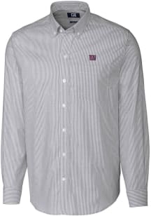 Cutter and Buck New York Giants Mens Charcoal Stretch Oxford Long Sleeve Dress Shirt