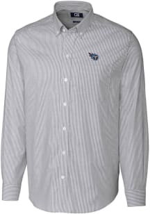 Cutter and Buck Tennessee Titans Mens Charcoal Stretch Oxford Long Sleeve Dress Shirt