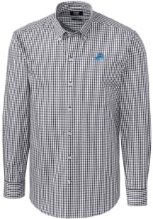 Cutter and Buck Detroit Lions Mens Charcoal Easy Care Long Sleeve Dress Shirt