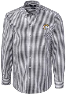 Cutter and Buck Los Angeles Rams Mens Charcoal Easy Care Long Sleeve Dress Shirt