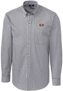 Cutter and Buck San Francisco 49ers Mens Charcoal Easy Care Long Sleeve Dress Shirt