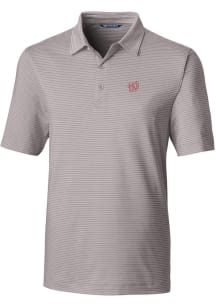 Cutter and Buck Washington Nationals Mens Grey Forge Pencil Stripe Short Sleeve Polo
