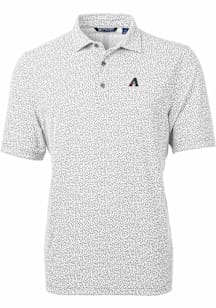 Cutter and Buck Arizona Diamondbacks Mens Grey Virtue Botantical Print Short Sleeve Polo