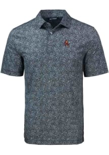 Cutter and Buck Arizona State Sun Devils Mens Black Pike Constellation Print Short Sleeve Polo