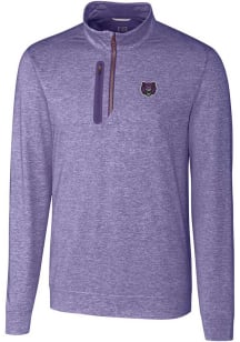 Cutter and Buck Central Arkansas Bears Mens Purple Stealth Long Sleeve 1/4 Zip Pullover
