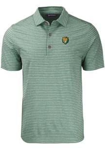 Cutter and Buck Southeastern Louisiana Lions Mens Green Forge Heather Stripe Short Sleeve Polo