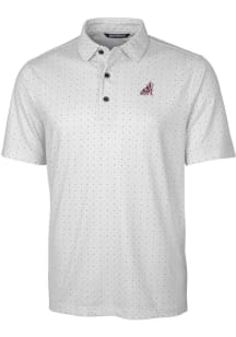 Cutter and Buck Texas A&amp;M Aggies Mens Grey Pike Double Dot Short Sleeve Polo