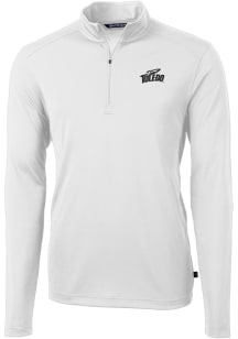 Cutter and Buck Toledo Rockets Mens White Virtue Long Sleeve 1/4 Zip Pullover