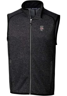 Mens Wisconsin Badgers Grey Cutter and Buck Mainsail Vest