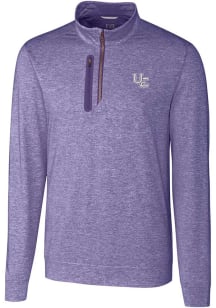 Cutter and Buck Evansville Purple Aces Mens Purple Stealth Long Sleeve 1/4 Zip Pullover