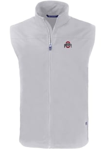 Cutter and Buck Ohio State Buckeyes Mens Grey Charter Sleeveless Jacket