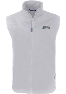 Mens Michigan State Spartans Grey Cutter and Buck Charter Vest