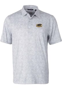 Cutter and Buck Wisconsin-Milwaukee Panthers Mens Grey Pike Constellation Print Short Sleeve Pol..