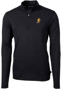 Cutter and Buck Ferris State Bulldogs Mens Black Virtue Long Sleeve 1/4 Zip Pullover