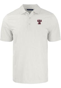 Cutter and Buck Texas A&amp;M Aggies Mens Grey Symmetry Short Sleeve Polo