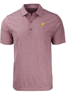 Cutter and Buck Central Michigan Chippewas Mens Maroon Forge Heather Stripe Short Sleeve Polo