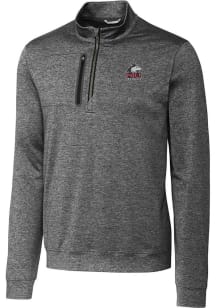 Cutter and Buck Northern Illinois Huskies Mens Grey Stealth Long Sleeve 1/4 Zip Pullover