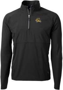 Cutter and Buck Iowa Hawkeyes Mens Black Adapt Stretch Long Sleeve 1/4 Zip Pullover