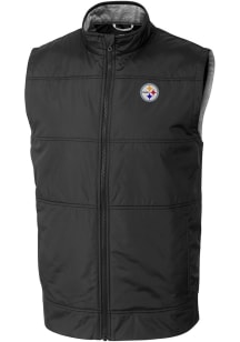 Cutter and Buck Pittsburgh Steelers Mens Black Stealth Big and Tall Vest