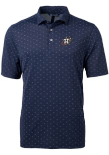 Cutter and Buck Houston Astros Navy Blue City Connect Virtue Eco Pique Tle Big and Tall Polo