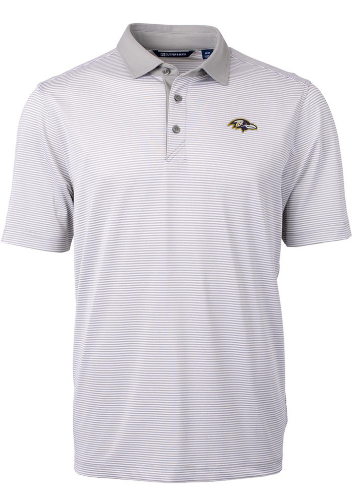 Men's Cutter & Buck White Baltimore Ravens Big Tall Virtue Eco Pique Recycled Polo