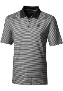 Cutter and Buck Carolina Panthers Black Forge Tonal Stripe Big and Tall Polo