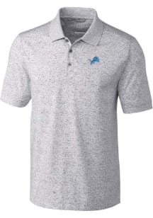 Cutter and Buck Detroit Lions Mens Grey Space Dye Big and Tall Polos Shirt