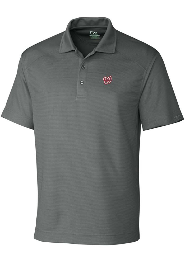 Washington Nationals New Short Sleeve Golf Polo Shirt By Cutter