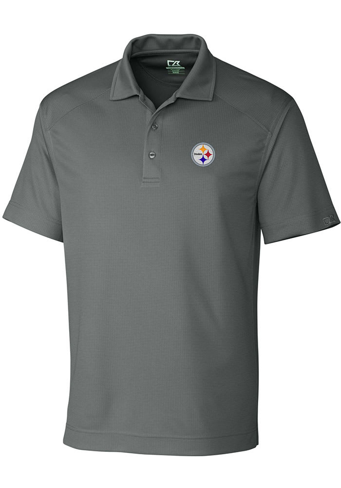 Pittsburgh Steelers Cutter & Buck Big Tall DryTec Genre Polo - Gray