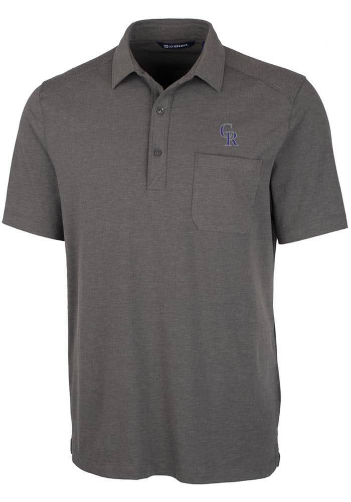 Colorado Rockies Cutter & Buck Advantage Tri-Blend Pique Mens Polo