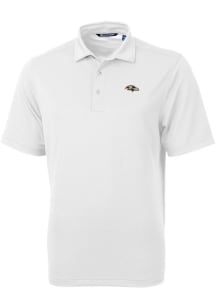 Cutter and Buck Baltimore Ravens White Virtue Eco Pique Big and Tall Polo