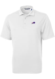 Cutter and Buck Buffalo Bills White Virtue Eco Pique Big and Tall Polo