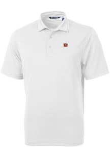 Cutter and Buck Cincinnati Bengals White Virtue Eco Pique Big and Tall Polo